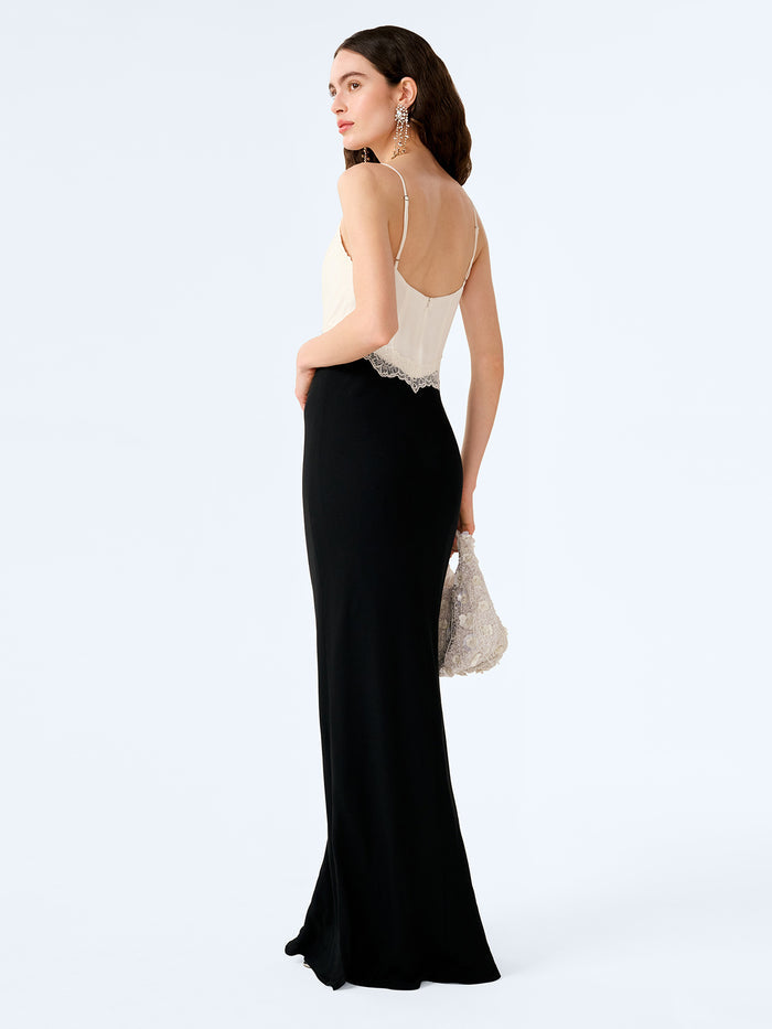 Drew Maxi Dress in Black and White