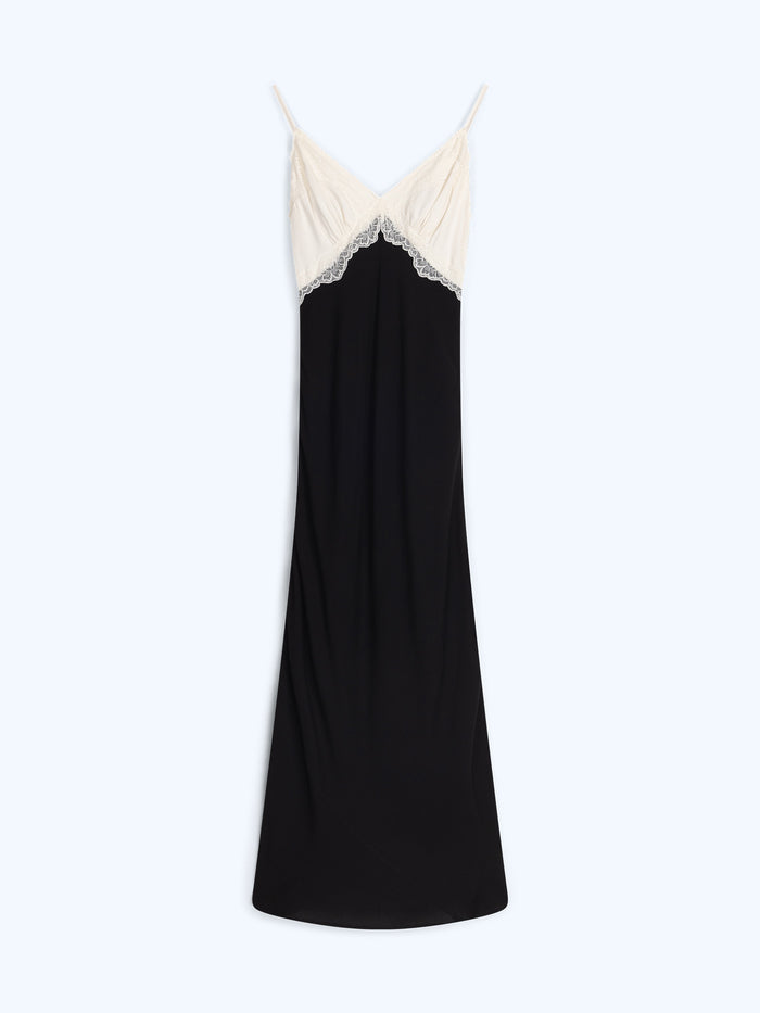 Drew Maxi Dress in Black and White