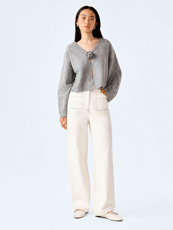 Dylan Cardigan in Grey Marl