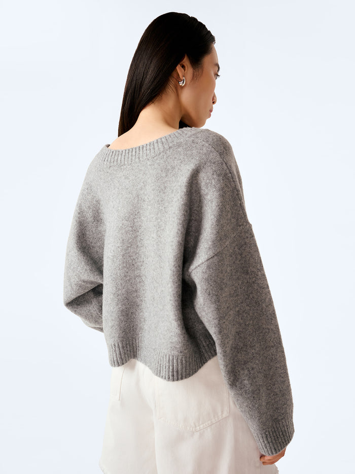 Dylan Cardigan in Grey Marl