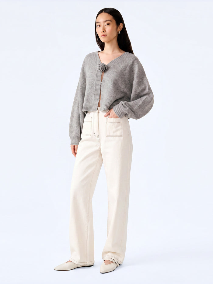 Dylan Cardigan in Grey Marl