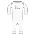 Infant Bodysuit "Eat. Sleep. Poop. Repeat." — Long-Leg Rib Baby Romper - 314 Originals