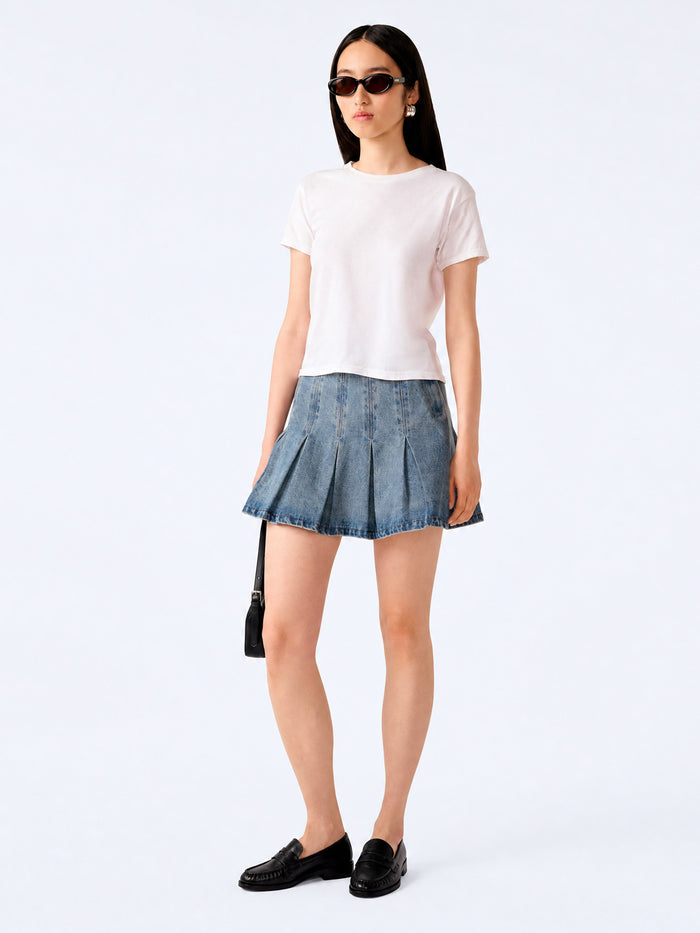 Echo Skirt in Light Wash
