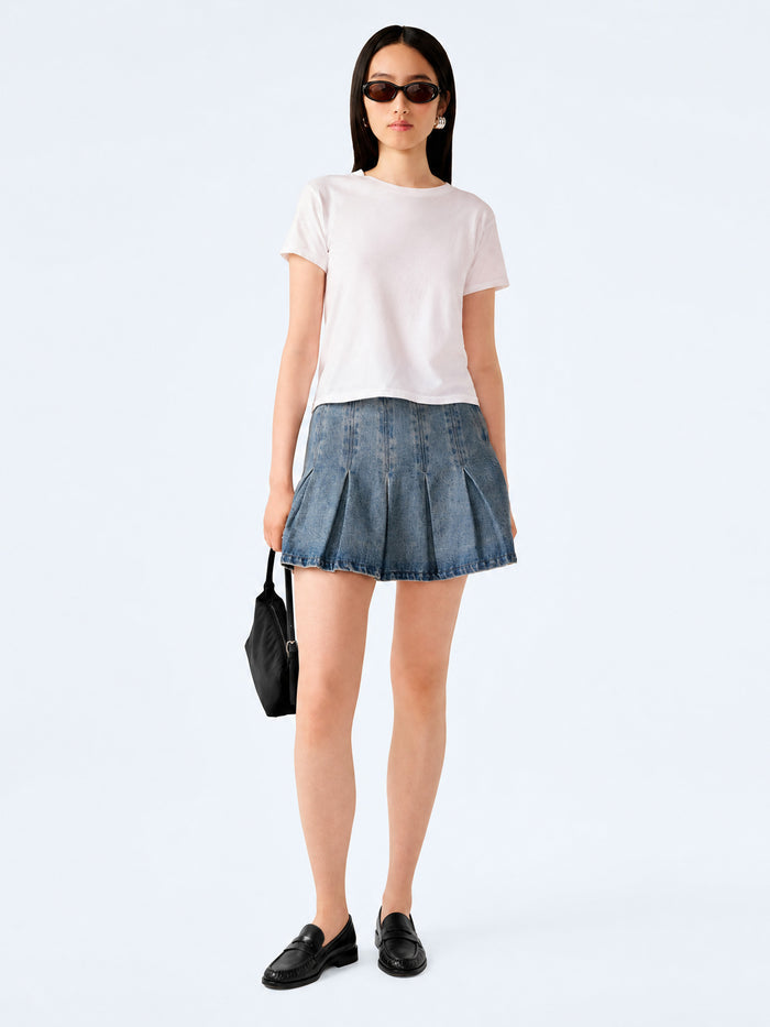 Echo Skirt in Light Wash