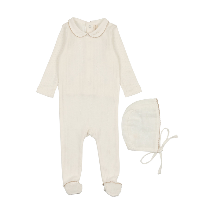 Edged Collar Footie Set