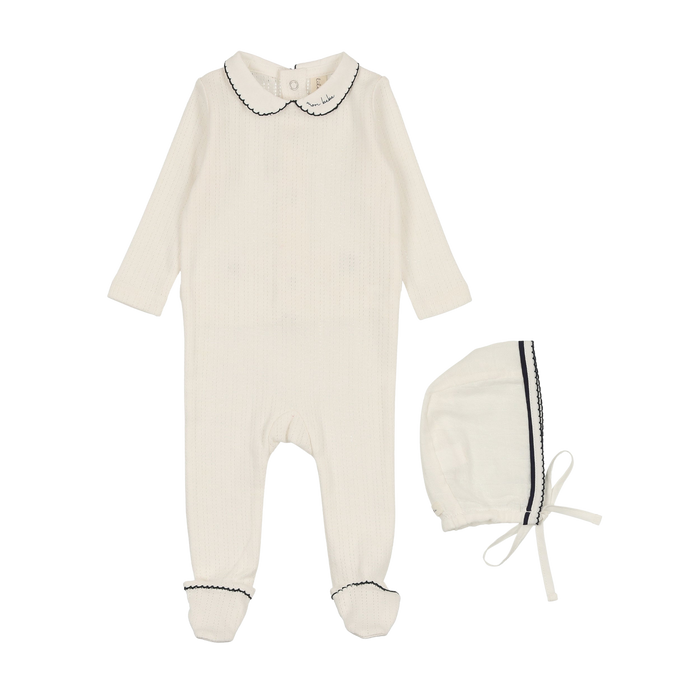 Edged Collar Footie Set