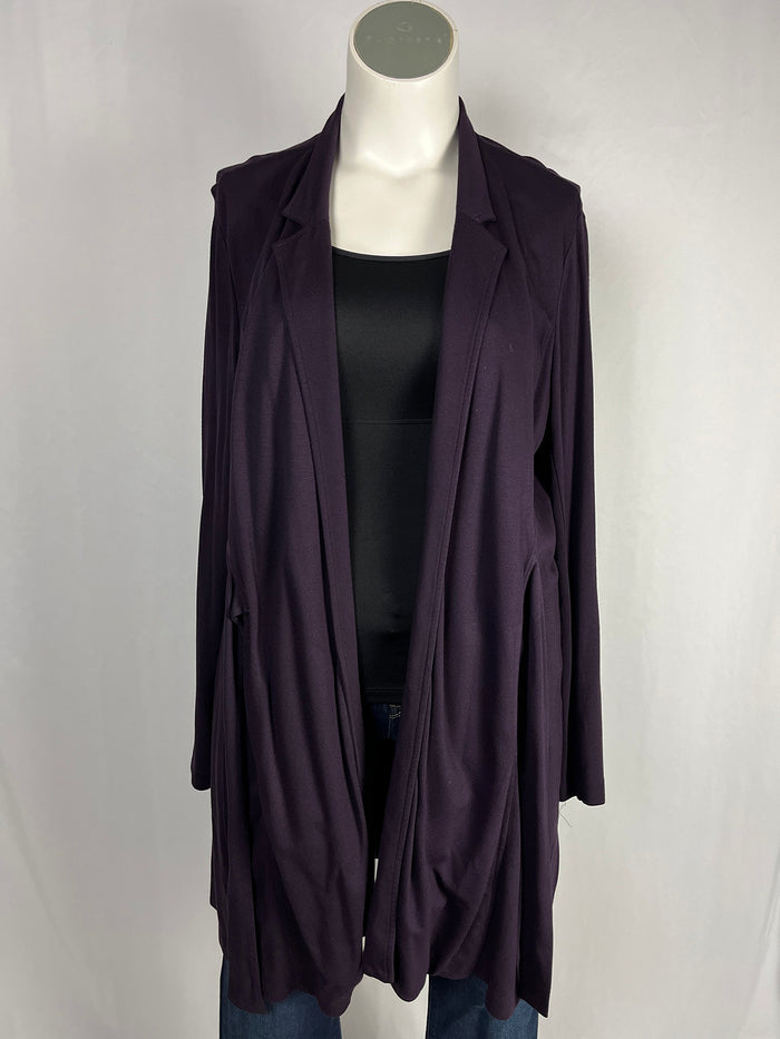 Eileen Fisher Size L (16) Plum Jacket