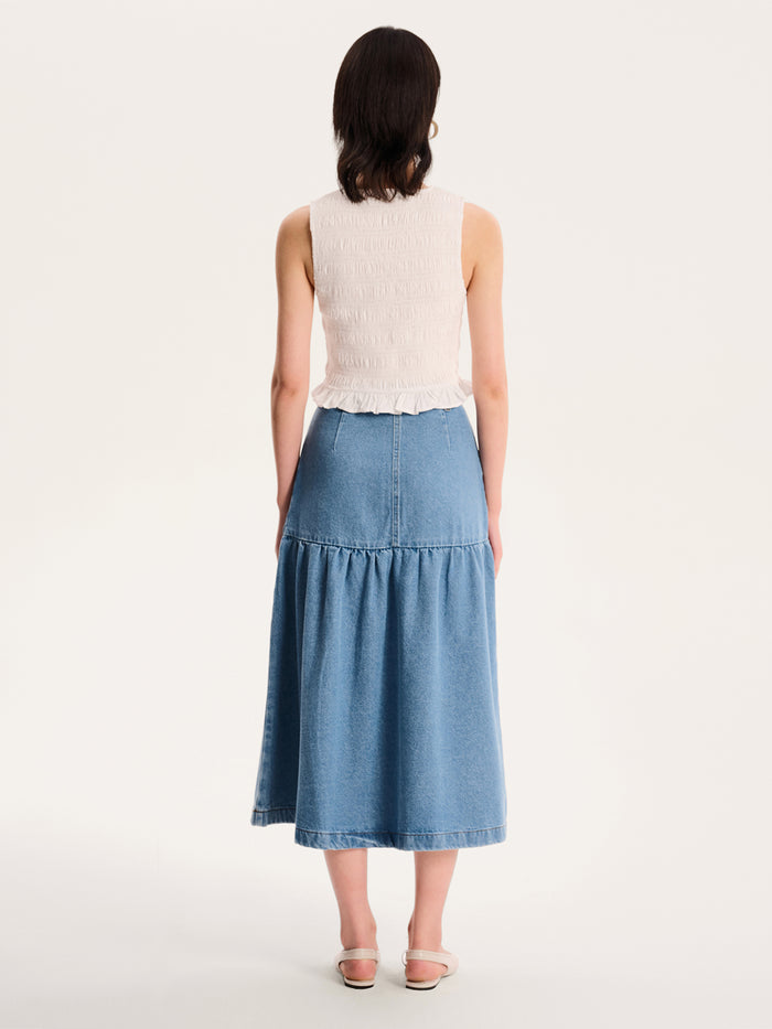 Ellie-May Skirt in Light Wash
