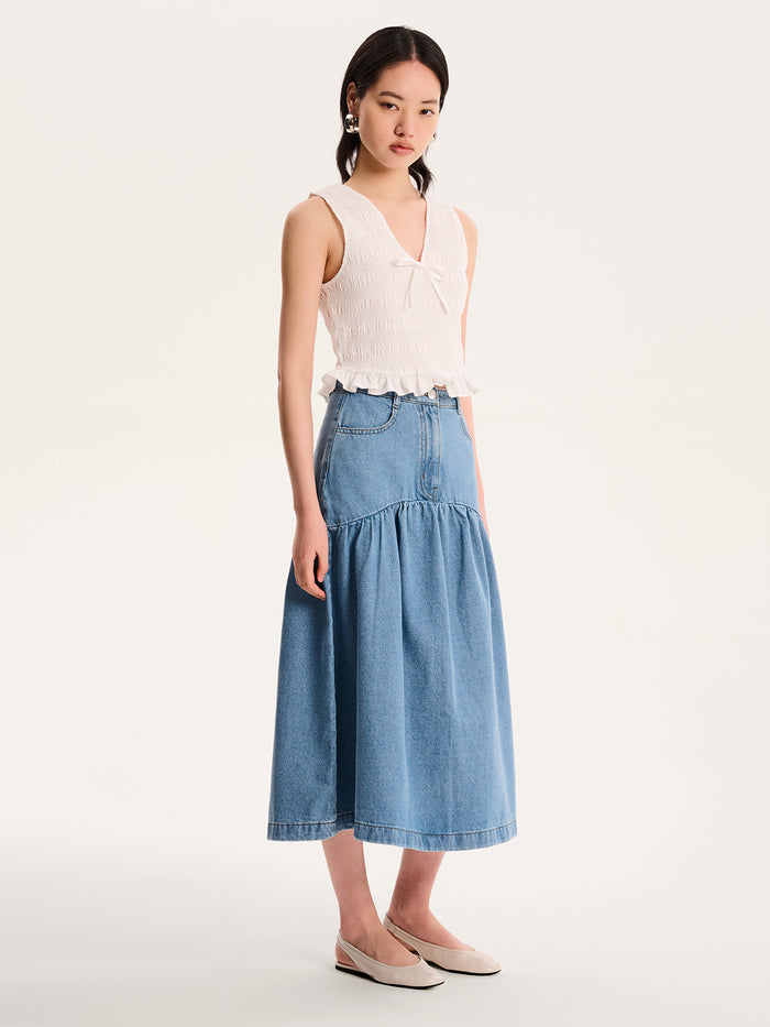 Ellie-May Skirt in Light Wash
