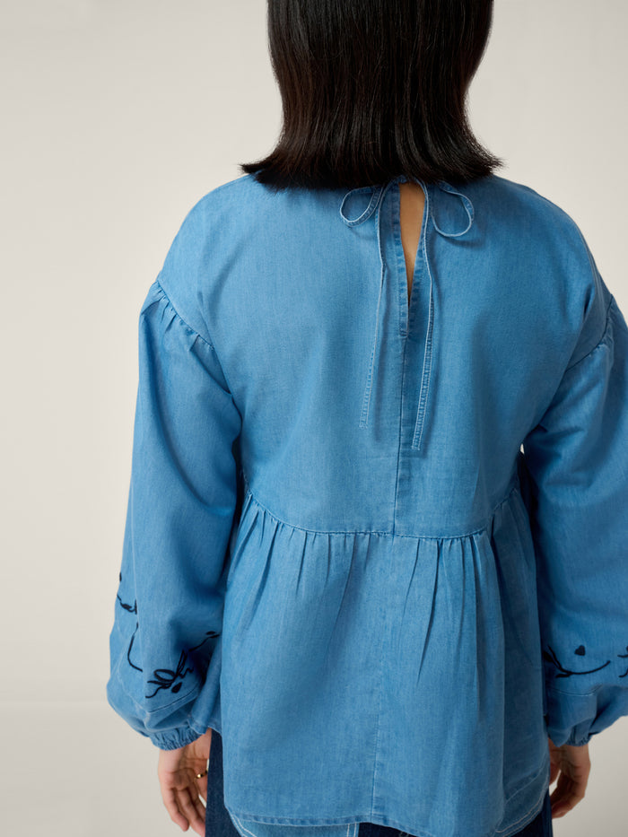 Elma Blouse in Chambray