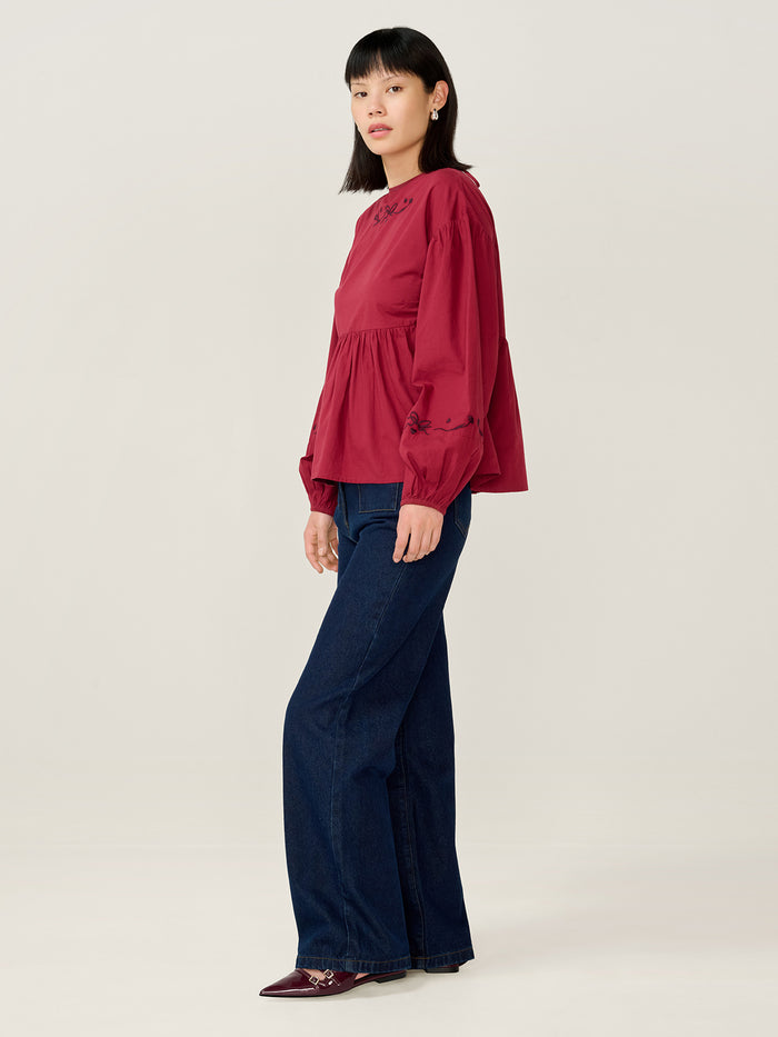 Elma Blouse in Merlot
