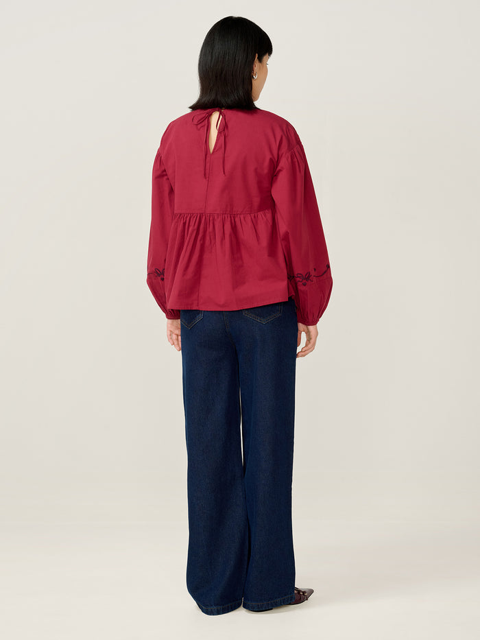 Elma Blouse in Merlot