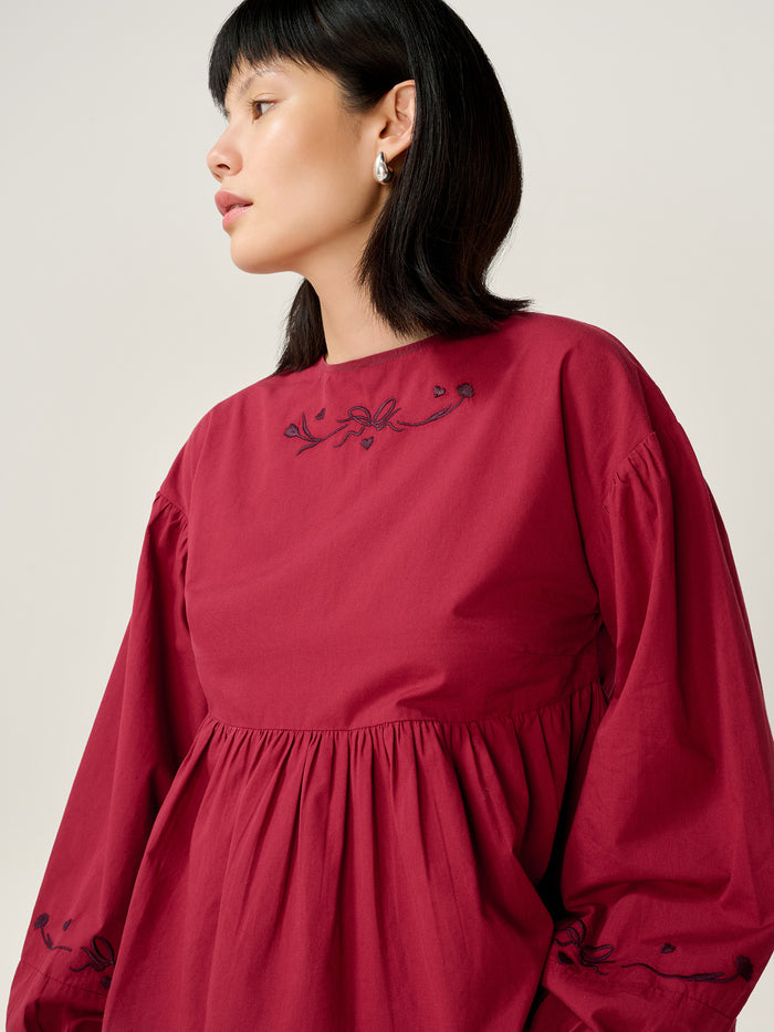 Elma Blouse in Merlot