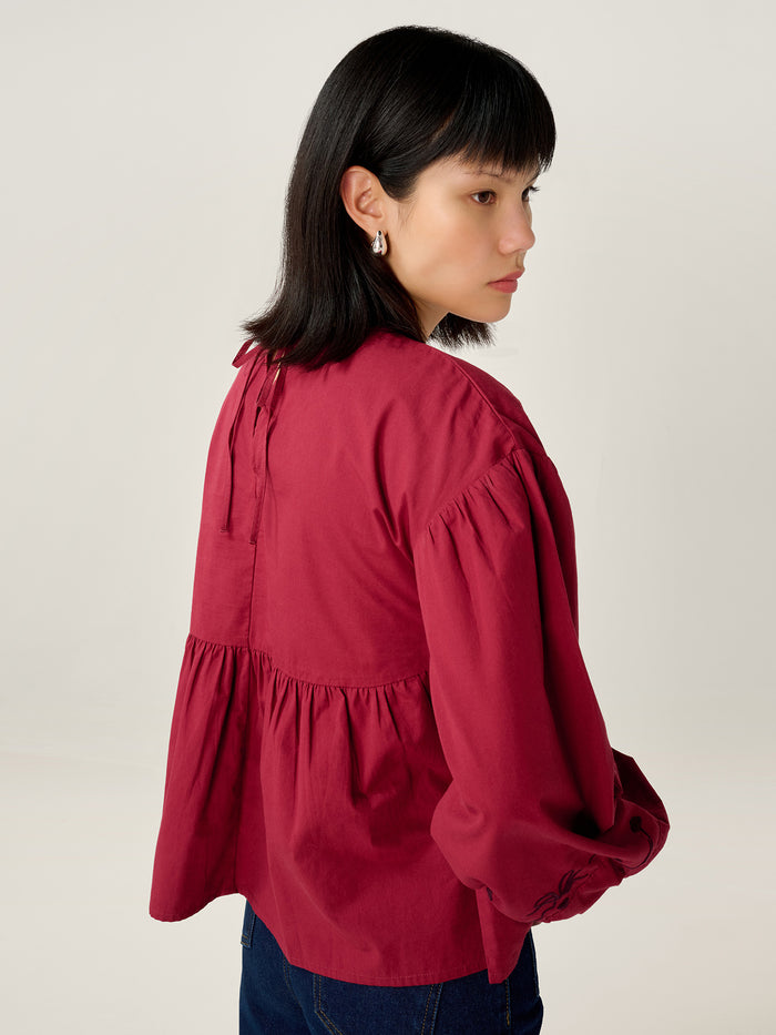 Elma Blouse in Merlot