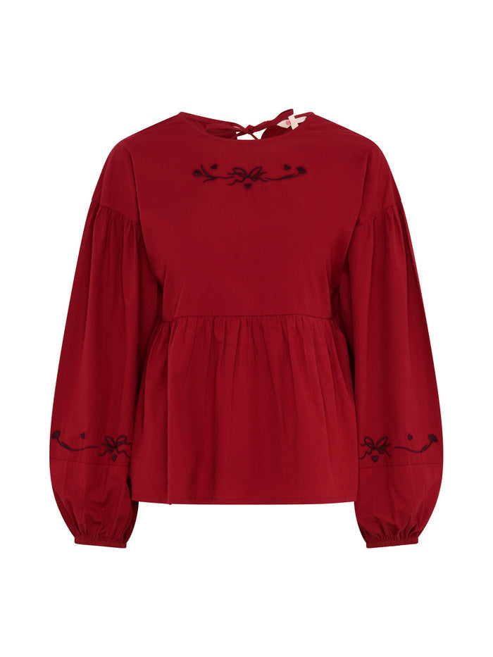 Elma Blouse in Merlot