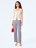 Elodie Trouser in Navy/Cream Gingham