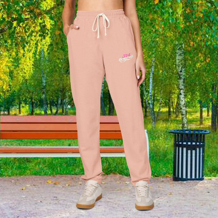 Embroidered Fleece Sweatpants — Soft Garment-Dyed Lounge Joggers - 314 Originals
