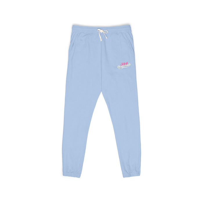 Embroidered Fleece Sweatpants — Soft Garment-Dyed Lounge Joggers - 314 Originals