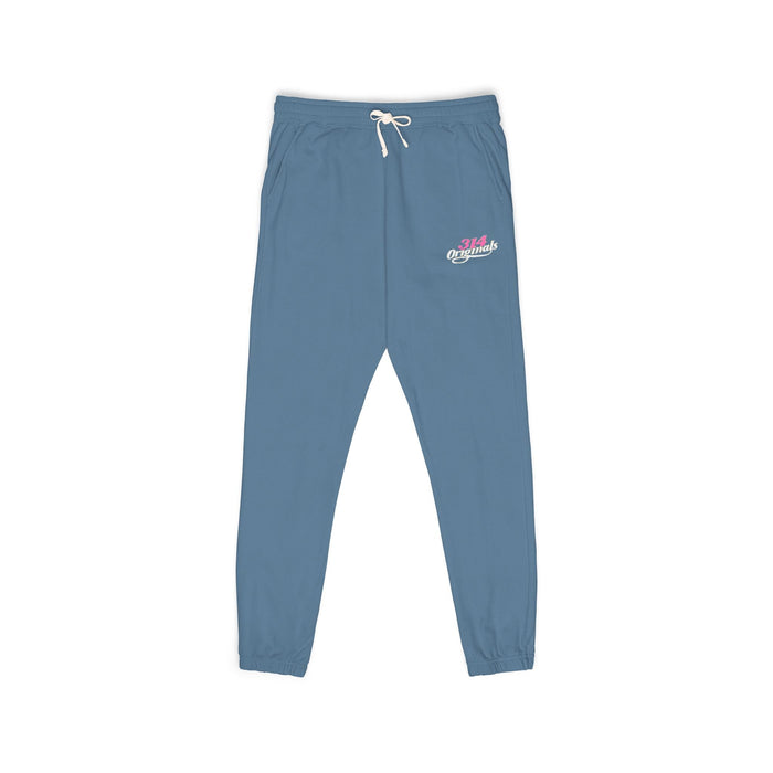 Embroidered Fleece Sweatpants — Soft Garment-Dyed Lounge Joggers - 314 Originals