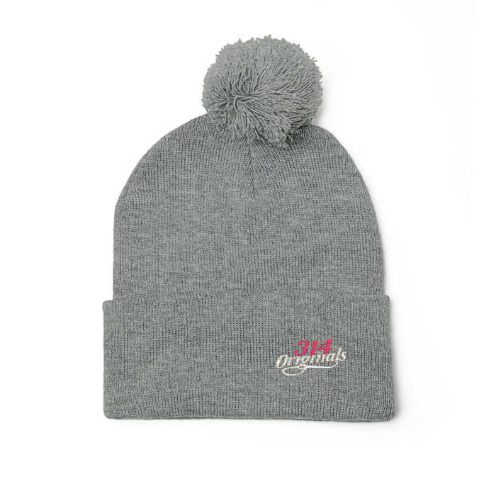 Embroidered Pom-Pom Knit Cap — '314 Originals' Beanie - 314 Originals