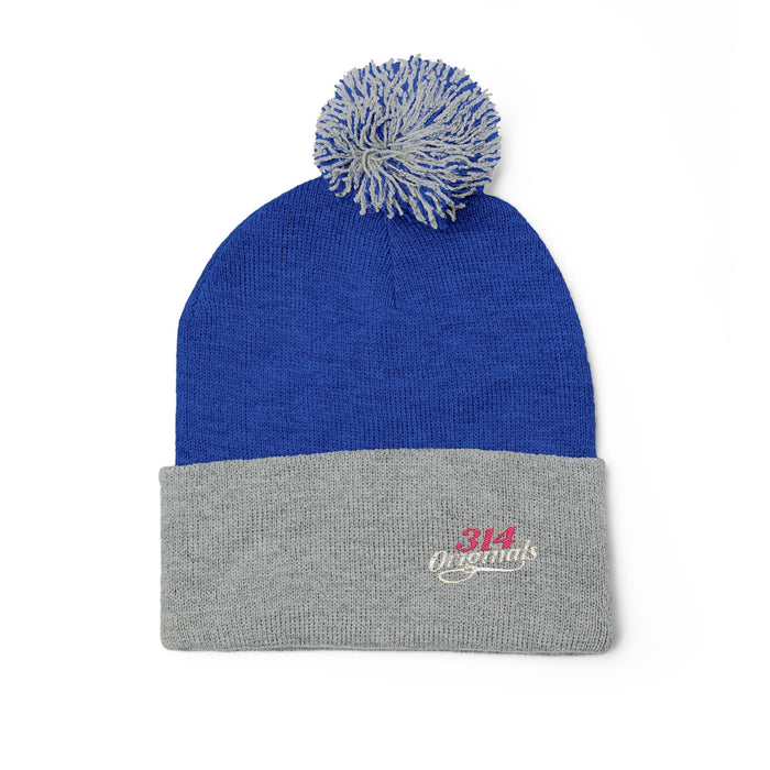 Embroidered Pom-Pom Knit Cap — '314 Originals' Beanie - 314 Originals