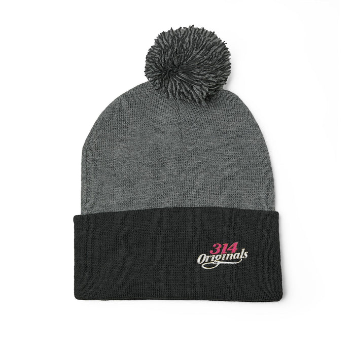 Embroidered Pom-Pom Knit Cap — '314 Originals' Beanie - 314 Originals