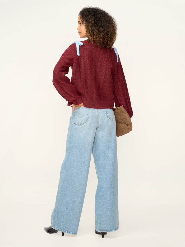 Eugina Cardigan in Merlot