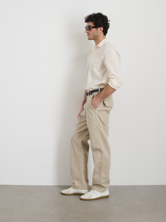 Field Pant In Herringbone In Stonewear