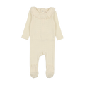Fine Pointelle Ruffle Collar Footie