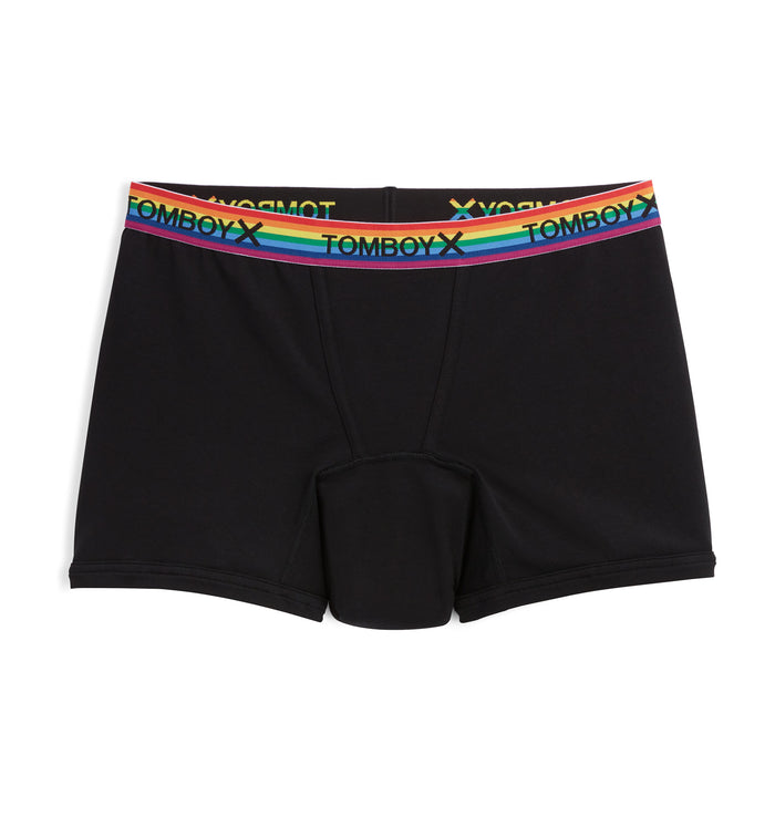 First Line Period 4.5" Trunks 3-Pack - Black Rainbow Logo