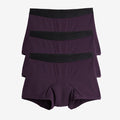 First Line Period 4.5" Trunks 3-Pack - Plum