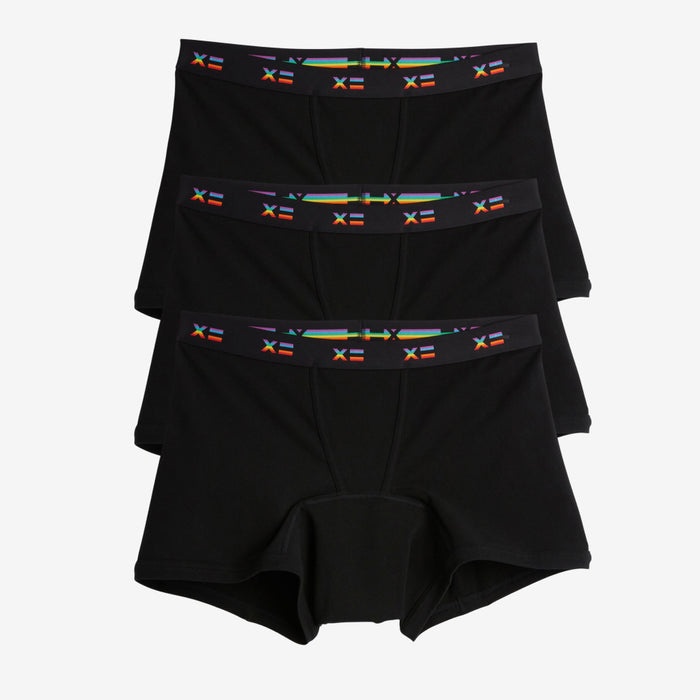 First Line Period 4.5" Trunks 3-Pack - Rainbow X=