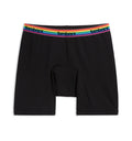 First Line Period 9" Boxer Briefs - Black Rainbow Logo