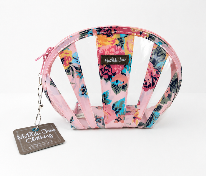 Floral Seashell Clear Cosmetic Bag