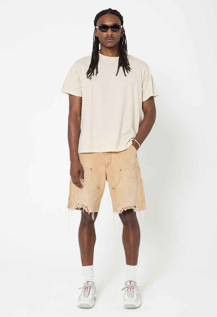 Folsom Cropped Tee / Washed Salt