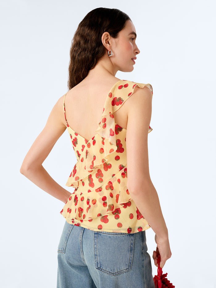 Francie Top in Tomato Print