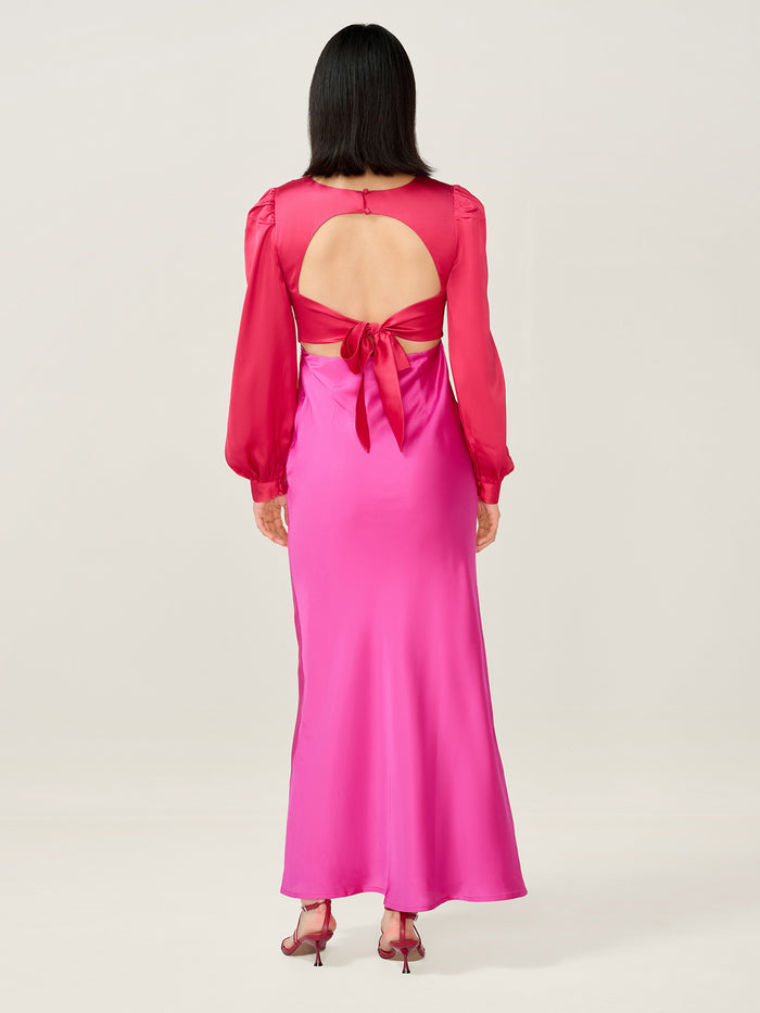 Francoise Dress in Red and Pink