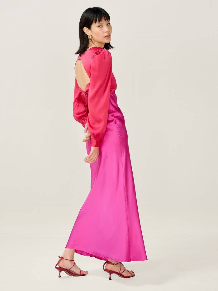 Francoise Dress in Red and Pink