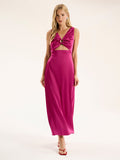 Fredrika Ring Detail Dress in Magenta