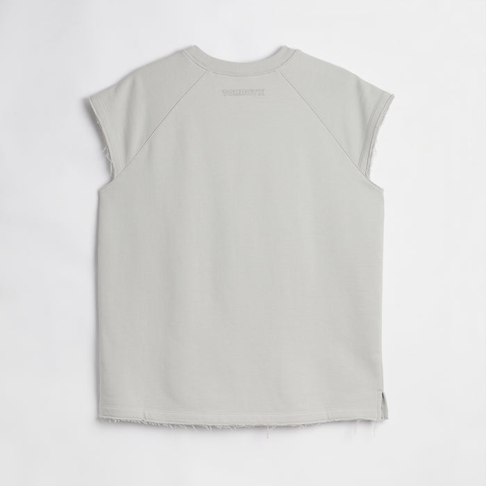 French Terry Cut Off Crew - Concrete Gray