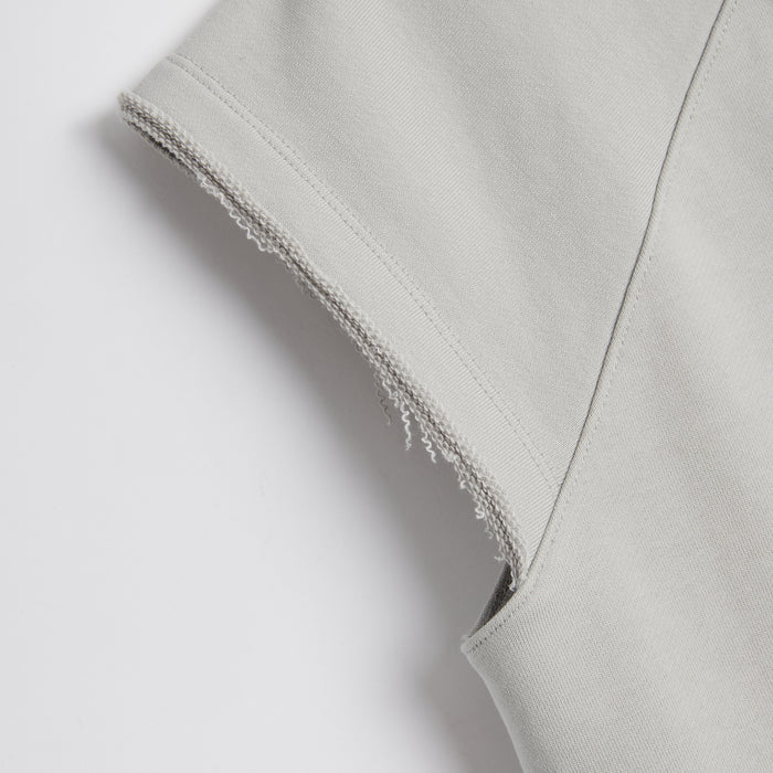 French Terry Cut Off Crew - Concrete Gray