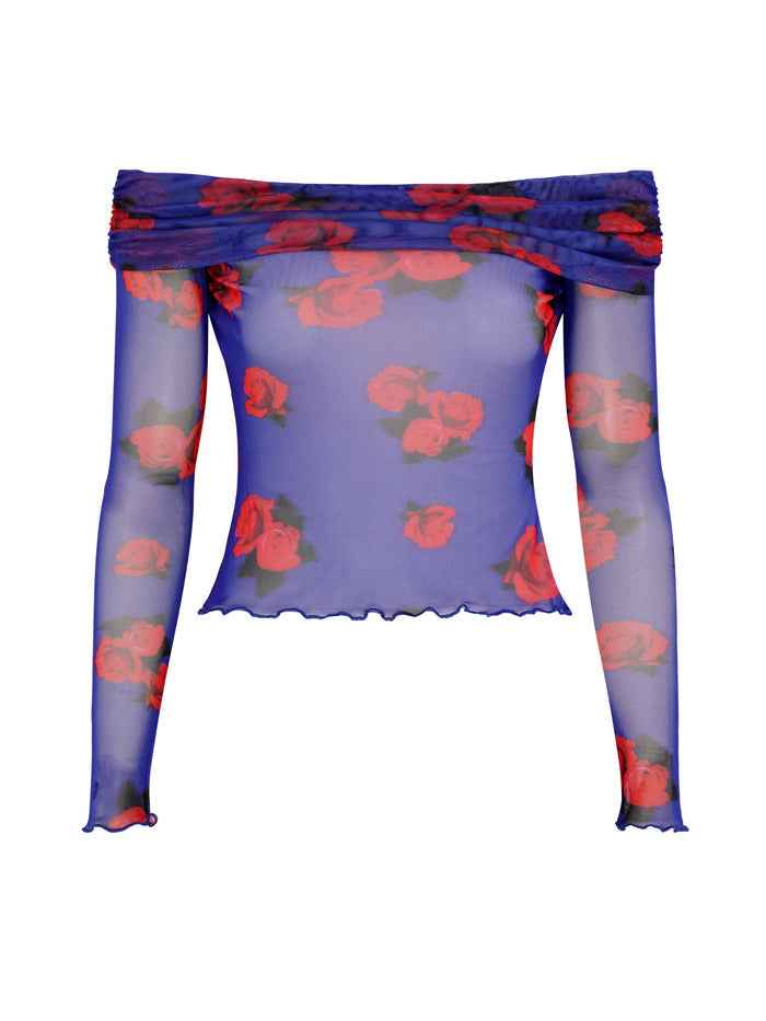 Freya Rose Print Top in Multi