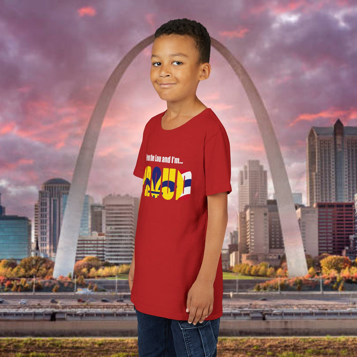 "From the Lou and I'm... Proud" St. Louis Flag Kids Shirt - 314 Originals
