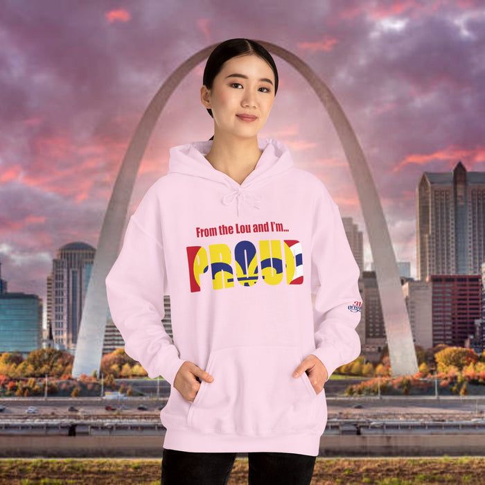 Proud Missouri Fleur-de-lis Hoodie — From the Lou St. Louis Pride Sweatshirt - 314 Originals
