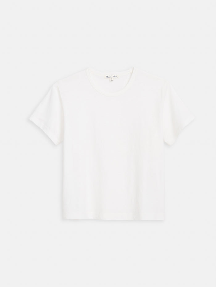 Garcon Tee In Linen Cotton In White