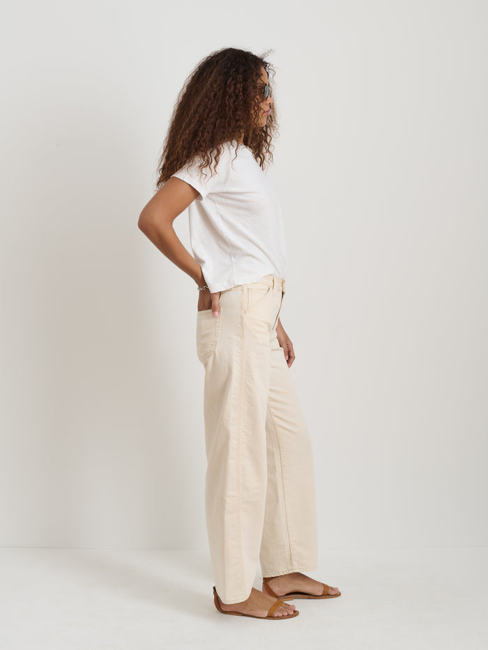 Garcon Tee In Linen Cotton In White
