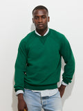 Garment Dye Raglan Sweatshirt in Cotton Fleece