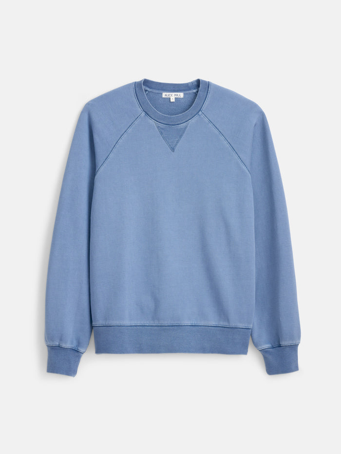 Garment Dye Raglan Sweatshirt in Cotton Fleece