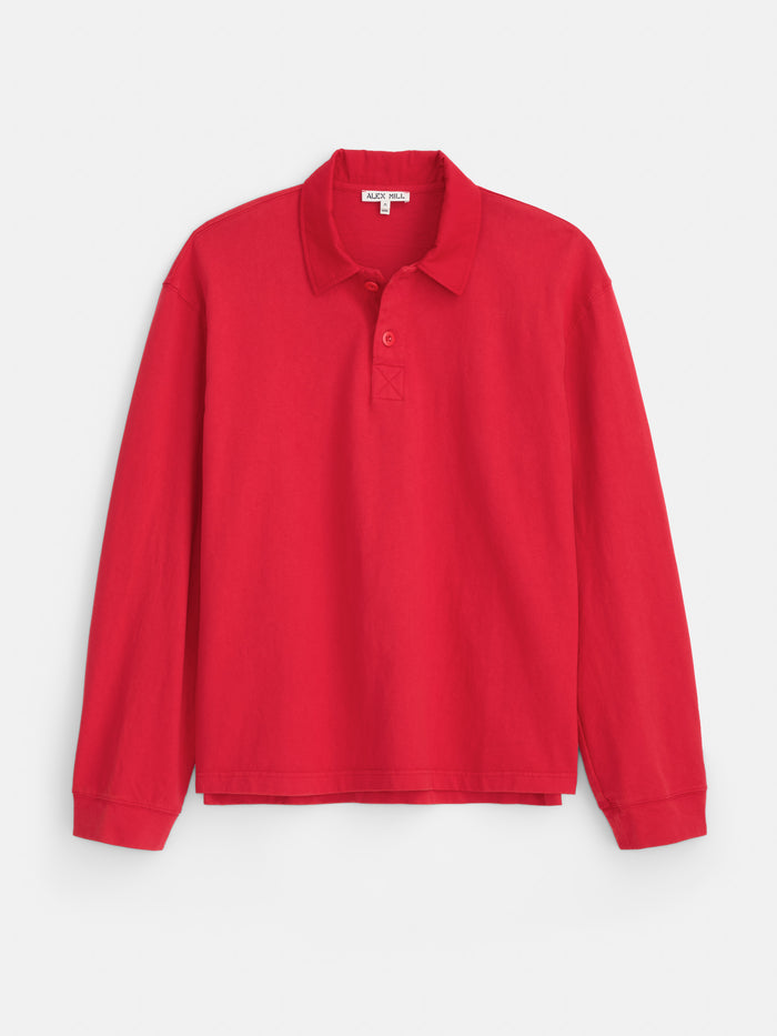 Garment Dyed Rugby Shirt In Cotton Jersey