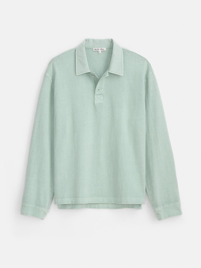 Garment Dyed Rugby Shirt In Cotton Jersey